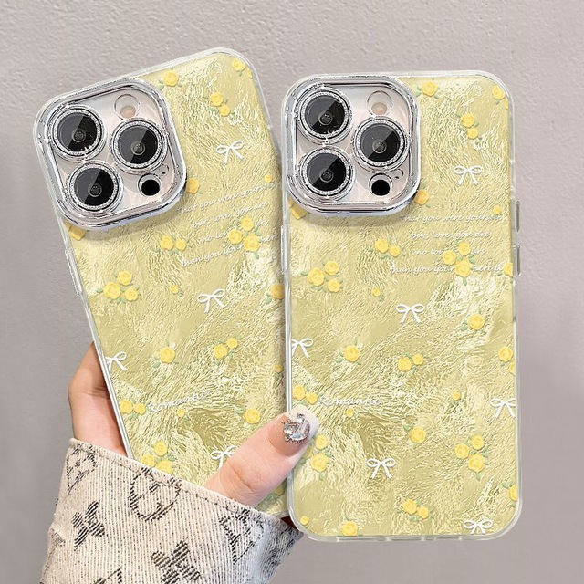 XP560 Yellow Rose Bow Phone case Suitable for iPhone 17PROMAX 16PLUS 15PRO  New
