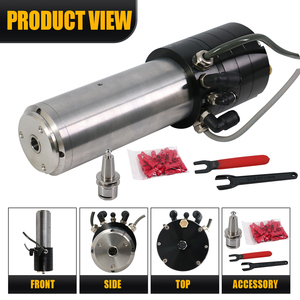 มอเตอร์ระบายความร้อนด้วยน้ำ HLTNC 2.5kw 220V 2000Hz 60000RPM T11 และแกนมอเตอร์เปลี่ยนหัวเครื่องมืออัตโนมัติสำหรับเครื่องกัดซีเอ็นซี - Product Image 5