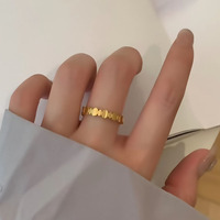 Bague CY Minimaliste Luxueuse en Acier Inoxydable pour Femme, Cercles Irréguliers, Design de Niche, Accessoire Tendance Sophistiqué