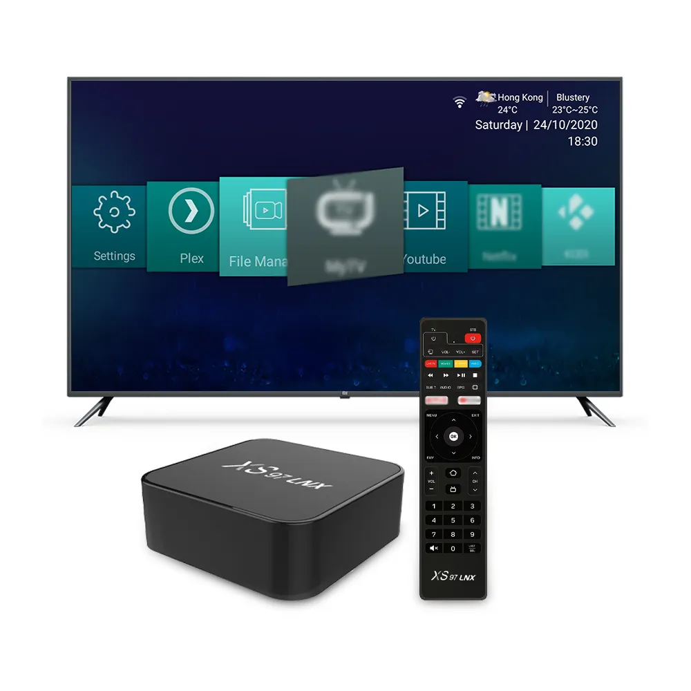 Xs97 Lnx Iptx Box Linux Tv Box Os 4.9 2.4Ghz Wifi H313 4K Smart Tv Box 1G + 8G Ondersteuning Iptv Stb