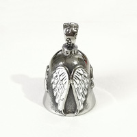 Porte-clés en alliage avec cloche ange gardien pour moto, étanche, logo personnalisé, accessoires de mode, cadeaux pour hommes