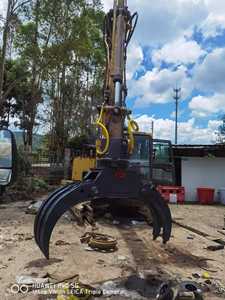 Grappin hydraulique à sept mâchoires pour excavatrice de 6 à 9 tonnes, manipulation du bois, déchets, zone de déchets, double articulation, rotation à 360°, grappin forestier pour bûches - Product Image 2