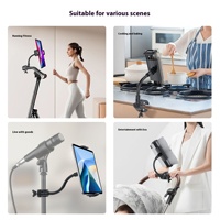 Flexible Metall Silikon Gummi Schwanenhals klemme Magnetischer Schwanenhals Telefon halter für Kinderwagen für Fitness geräte