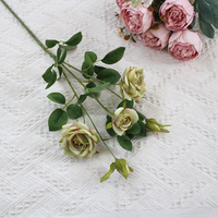 Fleur artificielle en soie Yafei Rose pour décoration intérieure, présentation en magasin, mariage, Saint-Valentin, Thanksgiving, style haut de gamme