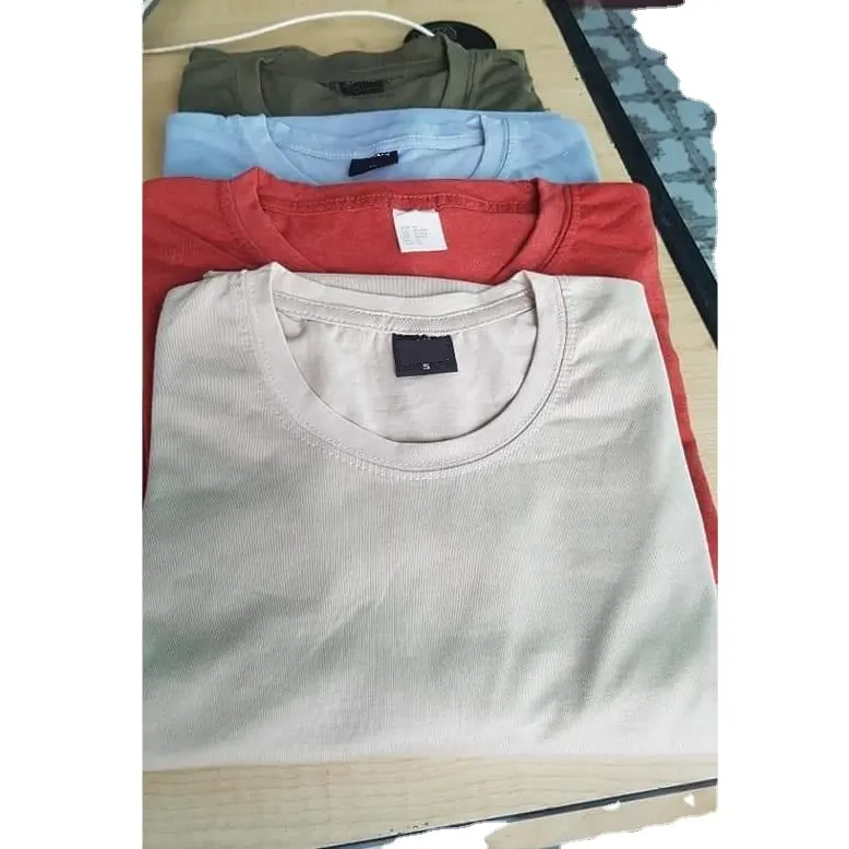 Summer Men's Top Short Sleeve T Shirt Wholesale Quantity Tshirt Branded Garment Clothes XXL Cotton Bleached T shirts BD Supplier