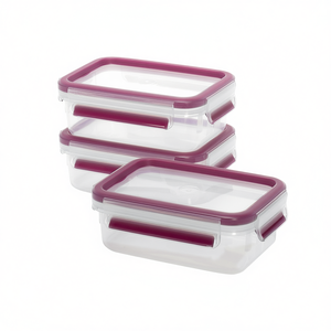 เอ็มซา คลิปแอนด์โคลส กล่องเก็บอาหาร 0.55 ลิตร ชุด 3 ชิ้น สีราสเบอร์รี่ - Product Image 2
