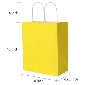 Bolsas de Papel Kraft Medianas con Asas para Cumpleaños, Bodas, Fiestas, Compras, Regalos, Bolsas de Papel Resistentes - Product Image 5