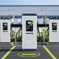 Nouvelle station de recharge rapide pour véhicules électriques DC certifiée CE, OCPP IP54 CCS2 GBT Chademo 60-240kW 250A, avec écran LCD de 32 pouces/55 pouces