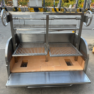 Parrilla Brasero Argentina de Acero Inoxidable para Churrasco, Barbacoa de Carbón con Caja de Fuego y Parrilla Ajustable - Product Image 2