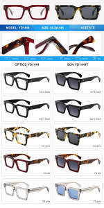 Montura de Gafas Ópticas Cuadradas con Aro Completo, Acetato, Lujo, Moda, Anti-Radiación, Bloqueador de Luz Azul, Unisex, Gafas Anti-Luz Azul - Product Image 5
