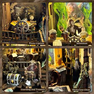 Hamaileon SQ36 DIY Étagère à livres en bois à assembler, modèle miniature fait main, kit de modélisme, serre-livres, nouveau monde, bateau pirate, étagère à livres - Product Image 5