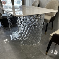 Pieds de table en acrylique transparent, pieds de table en lucite transparent