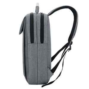 Mochila para Portátil Unisex Estilo Coreano, Color Gris Negro Sólido, Resistente al Agua, con Asa Rígida, Compartimento para Ordenador, para Viajes de Negocios - Product Image 2