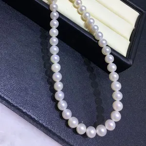 2mm 5mm 6mm 7mm rotonda evidenza 100% naturale collana di perle d'acqua dolce gioielli fili di perle di acqua dolce