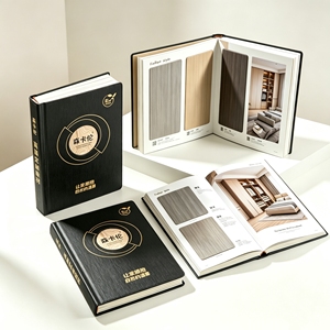 Catalogue de couleurs pour meubles, Nuancier de couleurs ENF en grain de bois écologique, Livre d'échantillons gaufré en carton avec reliure parfaite en cuir PU - Product Image 5