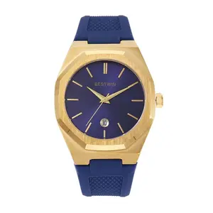 Benutzer definiertes Logo Minimalist Gold Japan Movt Uhr für Herren 316l Edelstahl Case back Luxus Herren Sport uhren