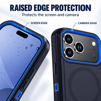 Étui magnétique pour iPhone 17 Pro 18 Pro Max, aimant 2400G, finition mate, anti-traces de doigts, protection antichute renforcée aux coins en TPU et PC