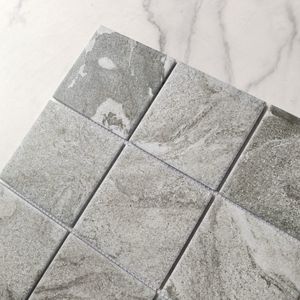 Carrelage carré de <span class=keywords><strong>piscine</strong></span> en mosaïque <span class=keywords><strong>4x4</strong></span> aspect marbre naturel extérieur gris pour piscines - Product Image 4