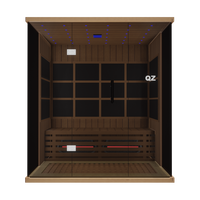 Sauna Moderna de Madera Sólida de Cedro Rojo/Hemlock, Ecológica, con Infrarrojos Lejanos, Ventanas Transom, Tamaño Personalizable, 1 Año de Garantía, para Villa