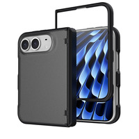 Étui de luxe pliable pour téléphone avec protection intégrale de la charnière, antichoc, protection contre les chutes et protection d'écran en verre trempé pour iPhone Duo