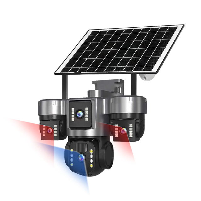 Complete View Home Security Whole House Coverage Camera 6MP 3-Lens Design View 3 Areas Simultaneously on Screens PTZ Camera
