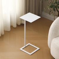 Table basse mini en fer de luxe léger, table d'appoint de canapé moderne et simple, table à thé noire et blanche pour salon