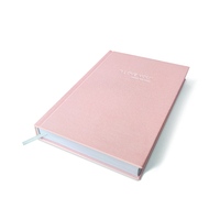Carnets vierges, service d'impression, format personnalisé, couverture rigide en tissu PP, bord doré, A5, lignage pointillé, cadeau, reliure agrafée, journal intime