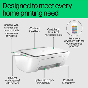 H P <span class=keywords><strong>DeskJet</strong></span> 2820 Impresora todo en uno WiFi Print Cpoy Scan Impresora multifunción A4 Color <span class=keywords><strong>DeskJet</strong></span> Perfecto para el hogar y la Oficina - Product Image 2