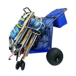 OEM disesuaikan balon baja tahan karat lipat roda gerobak troli pantai besar untuk berkemah - Product Image 3