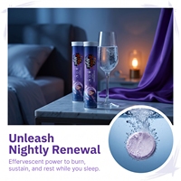 Comprimés effervescents brûleurs de graisse à marque privée pour femmes, brûleur de graisse nocturne, détox nocturne, comprimés effervescents végétaliens
