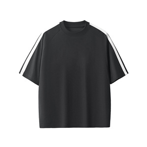 Summer Heavy 270G Clash Camiseta de manga corta para <span class=keywords><strong>hombre</strong></span> Cross Color sólido Algodón American Men's Short Sleeve - Product Image 5