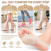 Coussinets métatarsiens en gel pour femmes et hommes, coussinets de soutien pour l'avant-pied pour la métatarsalgie, les douleurs de l'avant-pied et le neuroma de Morton