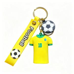 Llavero de Silicona Suave sin BPA con Diseño de Mini Camiseta de Fútbol, Colgante para Fanáticos del Deporte, para Llaves de Coche, Mochila, Bolso, Decoración, Regalo - Product Image 1