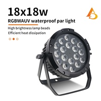 Projecteur LED PAR de haute qualité 18x18w Rgbwa Uv 6in1 IP65 18pcs, étanche, pour extérieur
