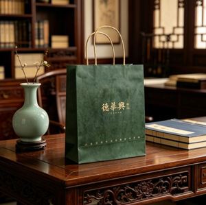 High-Quality Striped <b>Paper</b> <b>Bags</b> with Brand Logo Print for Luxury Goods, Jewelry & Watches - Product Image 2
