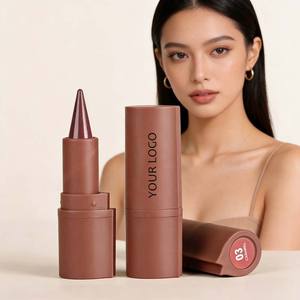 <span class=keywords><strong>Crayon</strong></span> à lèvres triangulaire avec logo personnalisé, contour nude, rouge, couleur multifonction, rouge à lèvres repulpant, crémeux, khol, eye-liner, cosmétiques pour les lèvres - Product Image 1