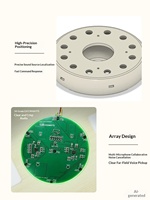 Microphone omnidirectionnel 360° pour la capture sonore, carte de développement de localisation de source sonore haute précision avec SDK