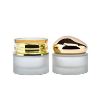 Emballages cosmétiques de luxe vides de qualité supérieure, contenants de 50 ml et 50 g, pot en verre transparent avec bouchons dorés ou argentés