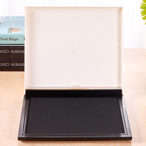 Grand tampon d'empreintes digitales et d'empreintes digitales en plastique de 25x21cm en caoutchouc coloré et encre ABS pour le bureau pour les timbres et les célébrations - Product Image 3