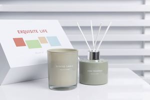 Customize Luxury Glass Scented Candle and Long Lasting Aroma Reed <b>Diffuser</b> with <b>Stick</b> - Product Image 3