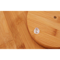Plateau tournant rond en bois d'acacia Lazy Susan à 360° pour comptoir de cuisine, table à manger, présentation de fromages, condiments et en-cas