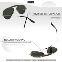 Lunettes de Soleil de Luxe Tendance à Double Pont, Style Aviateur pour Hommes, Lunettes D'Extérieur Modernes pour Hommes