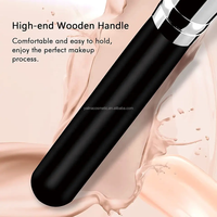 Pinceau de fond de teint plat en gros marque privée pinceaux de maquillage simples haut de gamme super doux bas quantité minimale de commande pinceaux de maquillage personnalisés