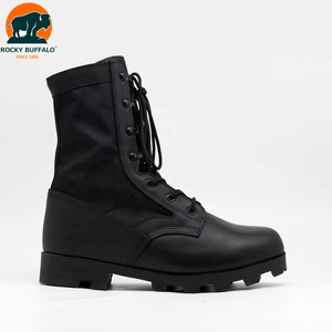 Botas Tácticas Rocky <span class=keywords><strong>Buffalo</strong></span> de Cuero Negro, Resistentes al Agua, Fáciles de Limpiar, con Protección de Tobillo - Product Image 1