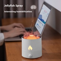 Hxtc88 Machine d'aromathérapie à flamme volcanique alimentée par Usb Anneau de fumée à brume fraîche Méduse Portable Petit diffuseur d'arôme de parfum de bureau