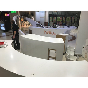 Bibliothek Runde weiße Rezeption Design Kliniken Kommerzielle Empfangs theke mit Schubladen - Product Image 4