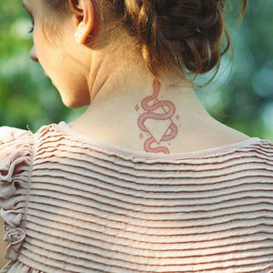 Autocollants de <span class=keywords><strong>tatouage</strong></span> temporaire colorés <span class=keywords><strong>tatouage</strong></span> imperméable de serpent <span class=keywords><strong>rose</strong></span> pour les jambes de <span class=keywords><strong>bras</strong></span> de visage - Product Image 4