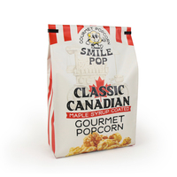 Emballage alimentaire en PET pour pop-corn, chips de pommes de terre, café, avec impression en héliogravure, recyclable, refermable, à soufflets latéraux et fond plat, type Doypack