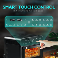 En stock Four à air fryer convection 5 en 1 25L 1800W pour poulet et pizza avec écran tactile intelligent et 12 modes prédéfinis