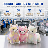 Peluche d'alpaga super douce et personnalisable, mignonne, brodée, anti-stress, unisexe, cadeau de naissance pour les tout-petits